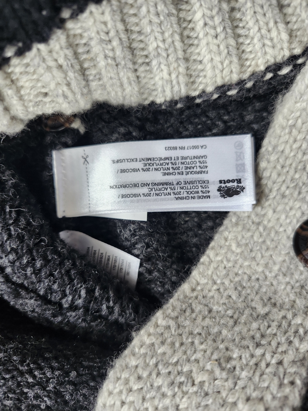 Roots Cabin Wool Blend Shawl Collar Cardigan - Picture 9 of 9